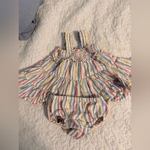 GAP Multicolor Striped Ruffle Set